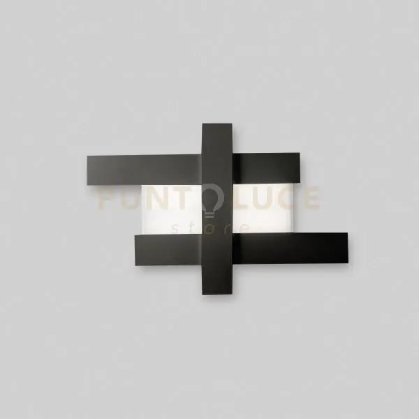 Doha p/m - applique colore nero in alluminio e metacrilato a led 30...