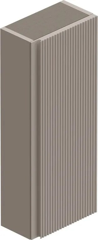 Mobile Pull L100 H55 P45 Beige Greige opaco laccato 2 cassetti a chiusura ammortizzata e lavabo in ceramica vasca SX, piedini non inclusi