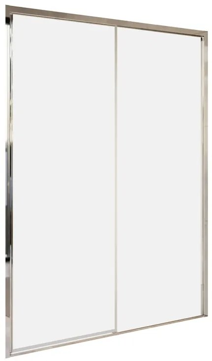 Porta doccia H 200cm, Sp. 8 mm in vetro vetro senza finitura / trasparente profilo cromo