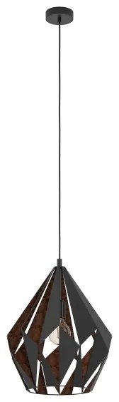 Eglo 49878 - Lampada a sospensione CARLTON 1 1xE27/60W/230V