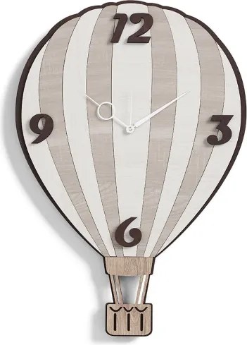 Orologio da parete legno laminato 41X59 cm RSN - MONGOLFIERA
