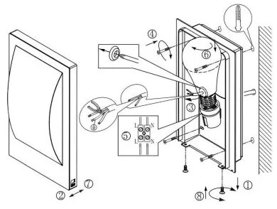 Eglo 33569 - Applique da parete per esterni a LED VERRES-C LED/9W/230V IP44