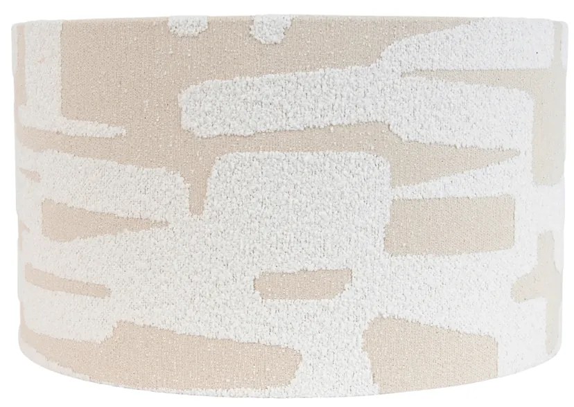 Paralume in tessuto bianco con strisce beige 35/35/20