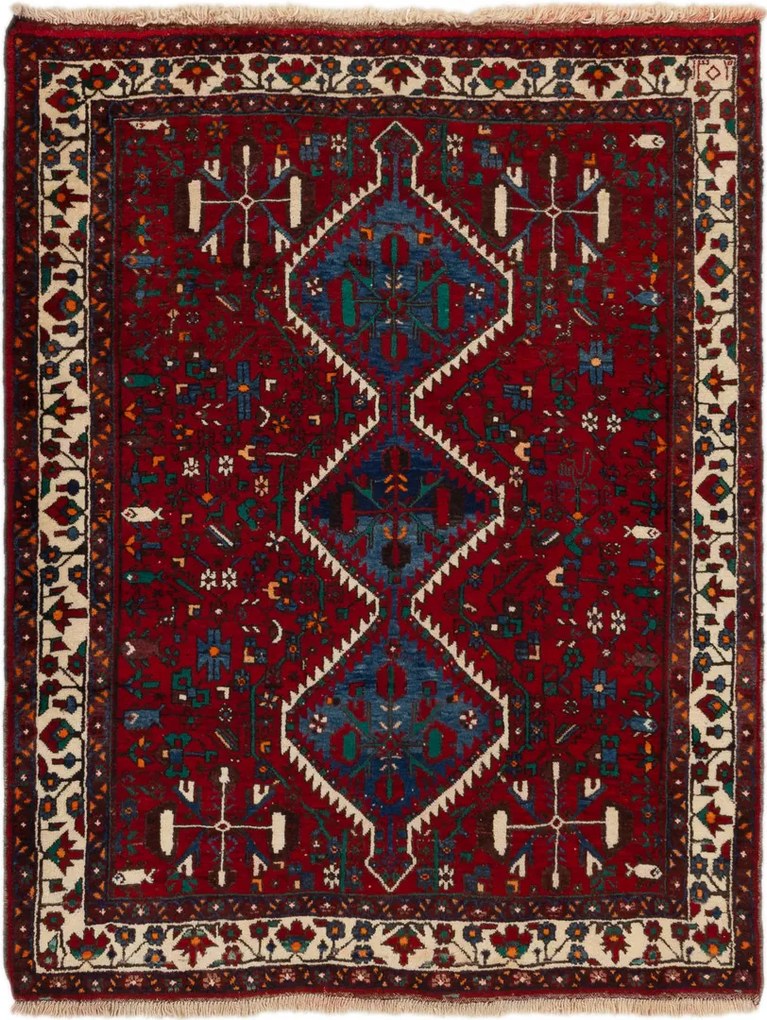 Shiraz Tappeto persiano 140 x 180 (Iran) Annodato A Mano