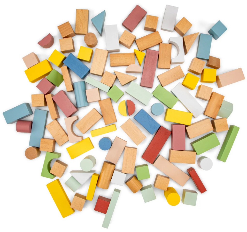 Blocchi di costruzione in legno - 100 pezzi