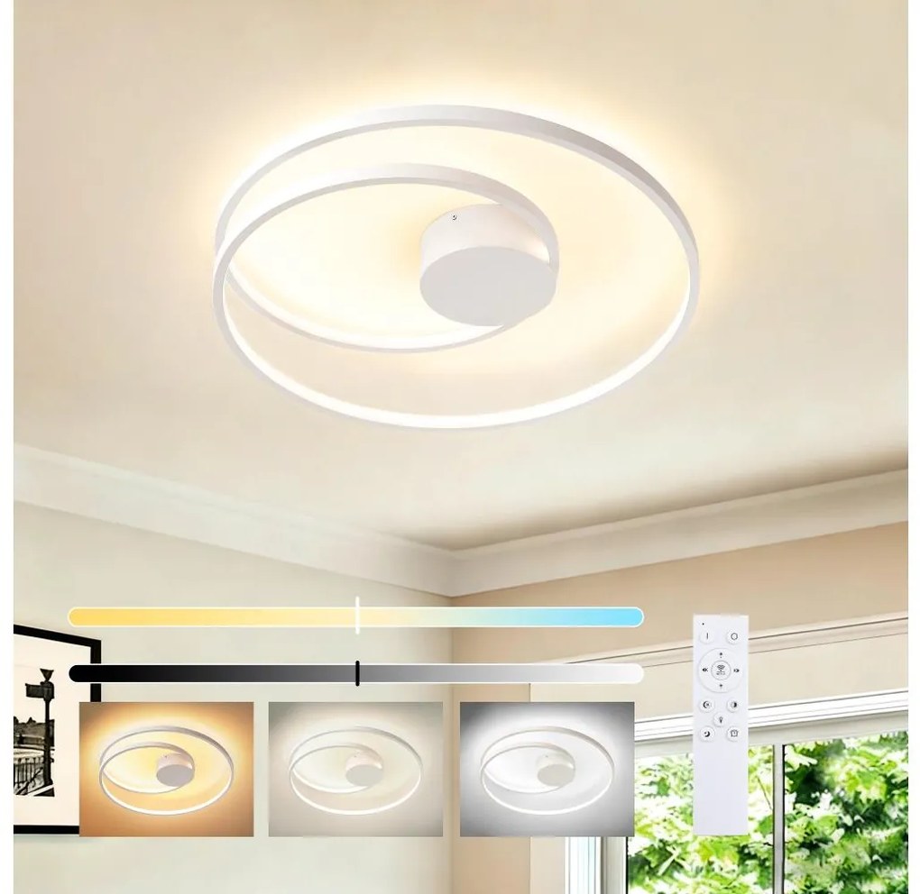 Brilagi- Plafoniera LED dimmerabile TWISTER LED/48W/230V diam. 50 cm bianco + telecomando