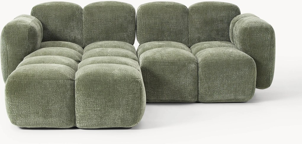 Divano componibile 3 posti con poggiapiedi sinistro/destro Tayla