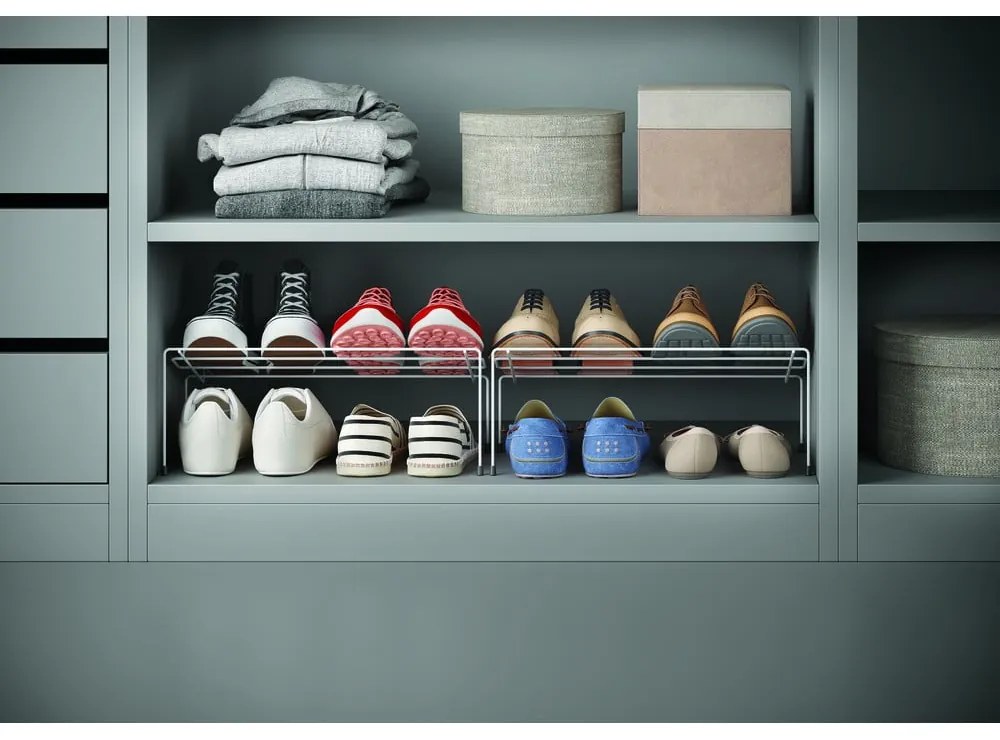 Set di 2 portascarpe in acciaio inox bianco Cipok - Metaltex