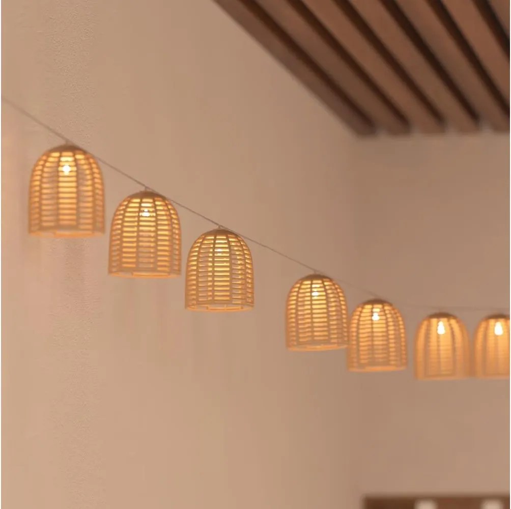Atmosphera - Catena luminosa solare a LED AIA 10xLED 3,35m IP44 bianco caldo