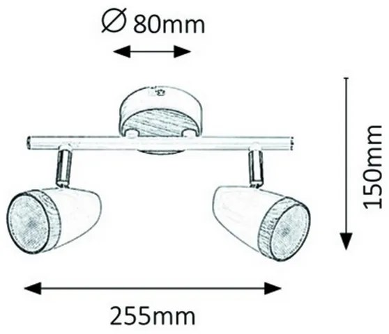 Rabalux 5565 - Faretto LED KAREN 2xLED/4W/230V