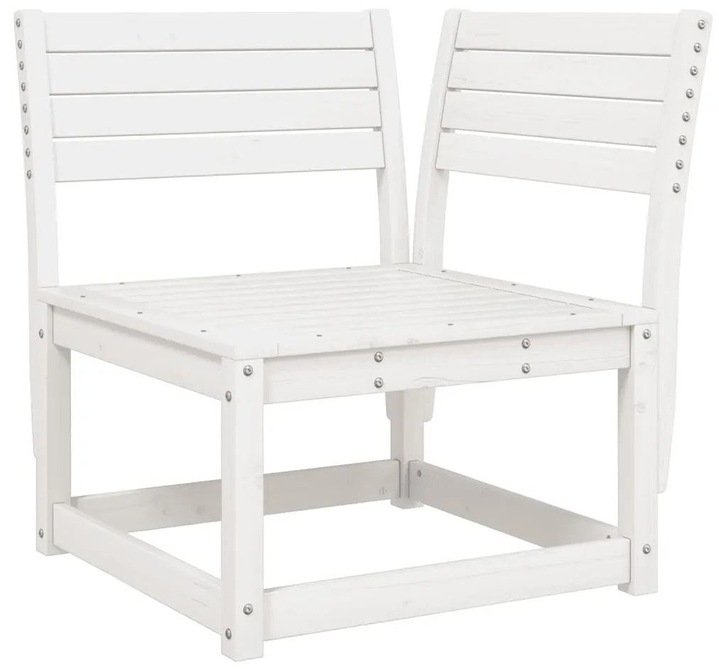 Set salotto da giardino 8 pz in legno massello di pino bianco