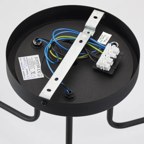 Jupiter 2037 - Lampadario a sospensione con supporto rigido BURANO 3xG9/10W/230V nero/oro/beige