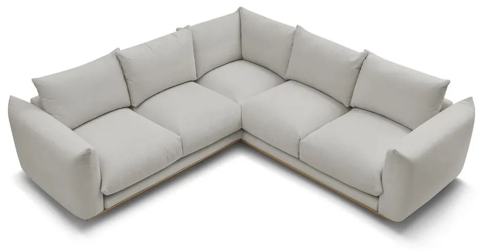 Divano angolare in grigio chiaro Ernest – Bobochic Paris