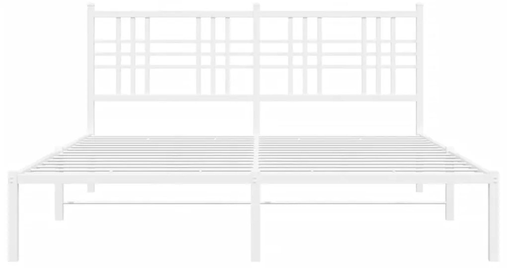 Giroletto con testiera metallo bianco 150x200 cm