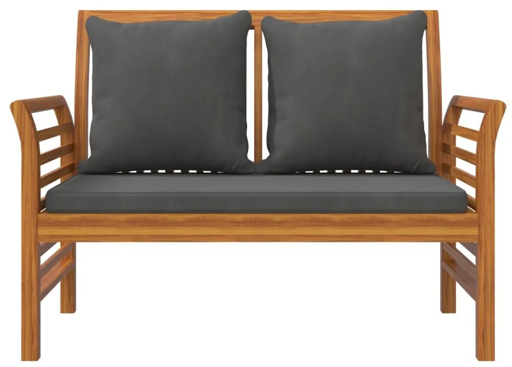 Set mobili da giardino 3pz con cuscini legno massello di acacia