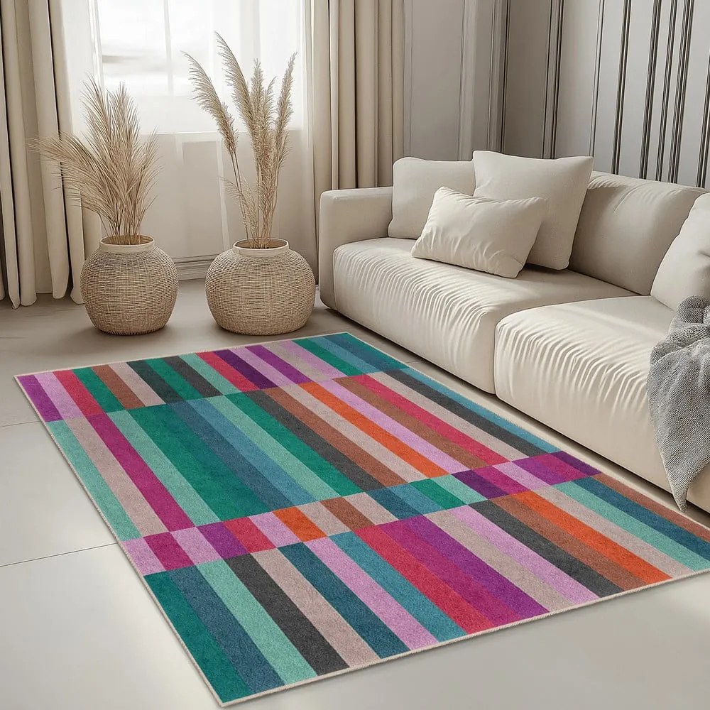 Tappeto turchese lavabile 120x180 cm Acid Rain – Mila Home