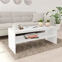 Tavolino da Salotto Bianco 100x40x40 cm in Legno Multistrato 800126