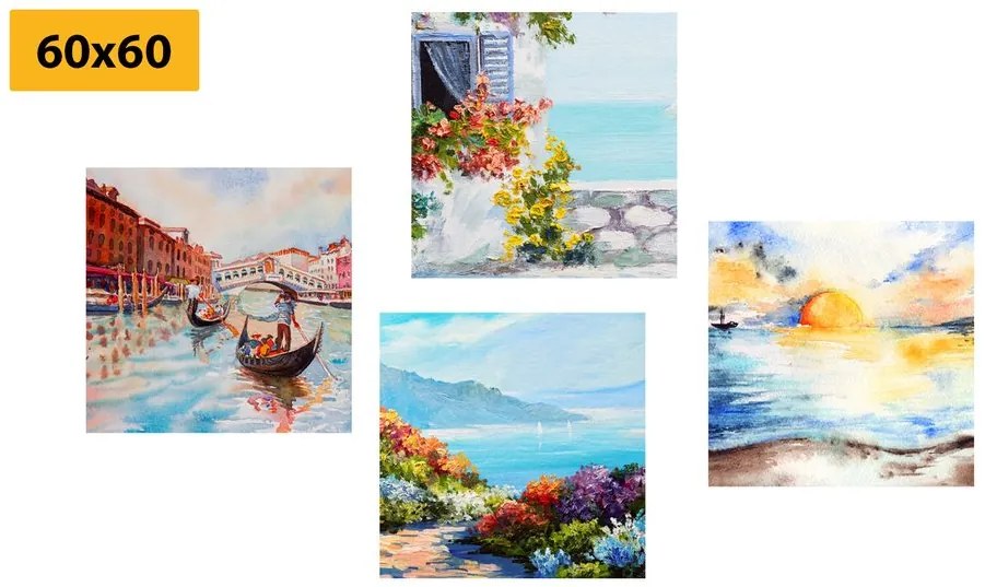 Set di quadri – Paesaggio dipinto