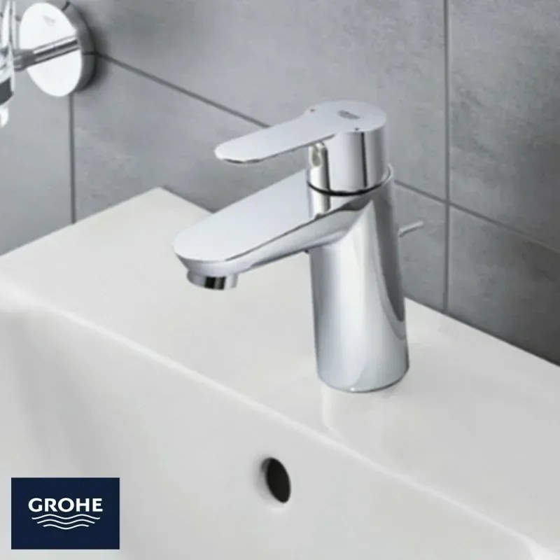 Miscelatore lavabo cromo Grohe Bauedge con piletta taglia S