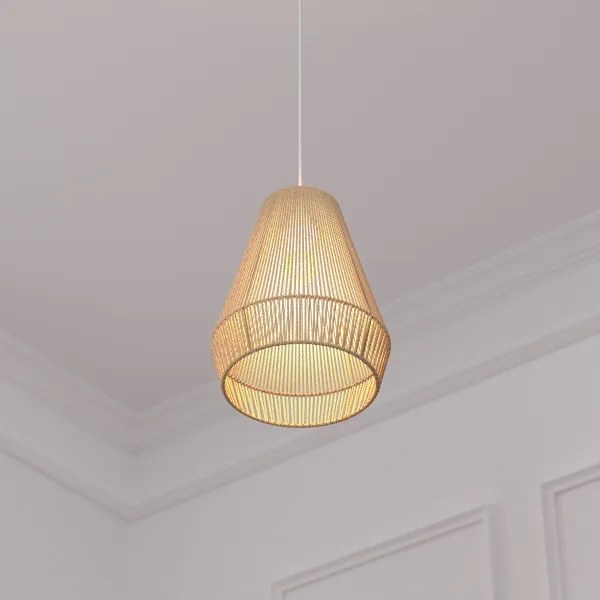 Atmosphera - Lampadario a sospensione con filo PALM 1xE27/40W/230V iuta