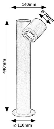 Rabalux 77112 - Lampada da esterno ENOL 1xGU10/35W/230V IP44