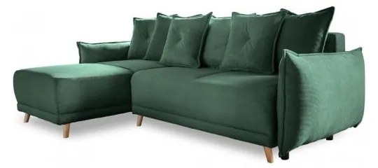 Divano letto in velluto a coste verde (variabile) Lazy Lukka - Miuform
