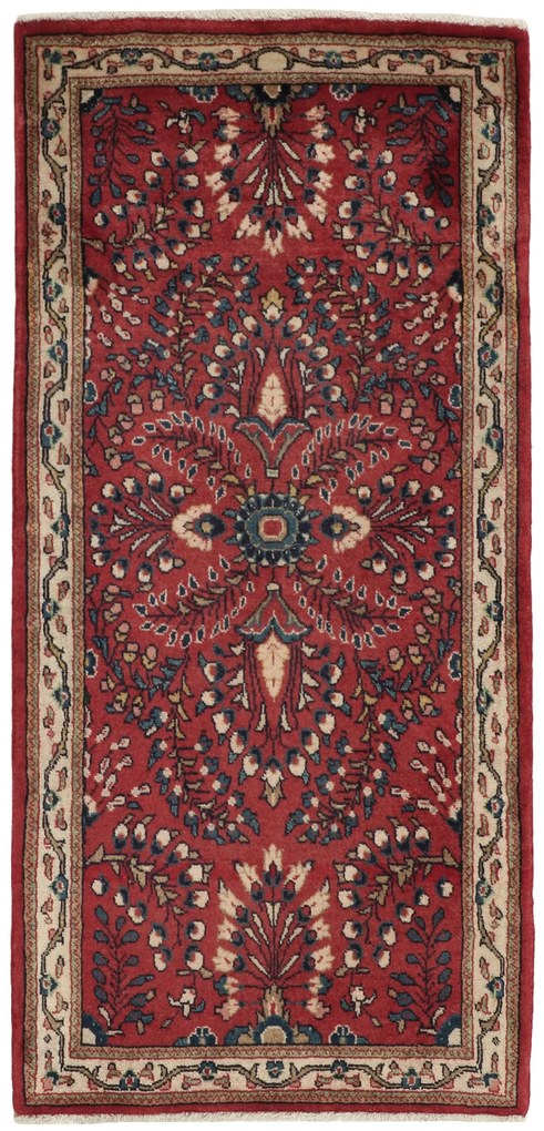 Sarouk Tappeto 70 x 140 (Iran) Annodato A Mano