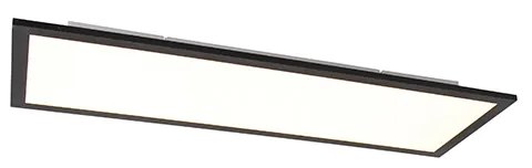 Plafoniera nera da 80 cm incl. LED con telecomando - Live