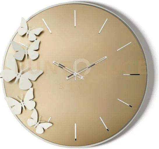 Orologio da parete diana avorio,velour luxe bronzo