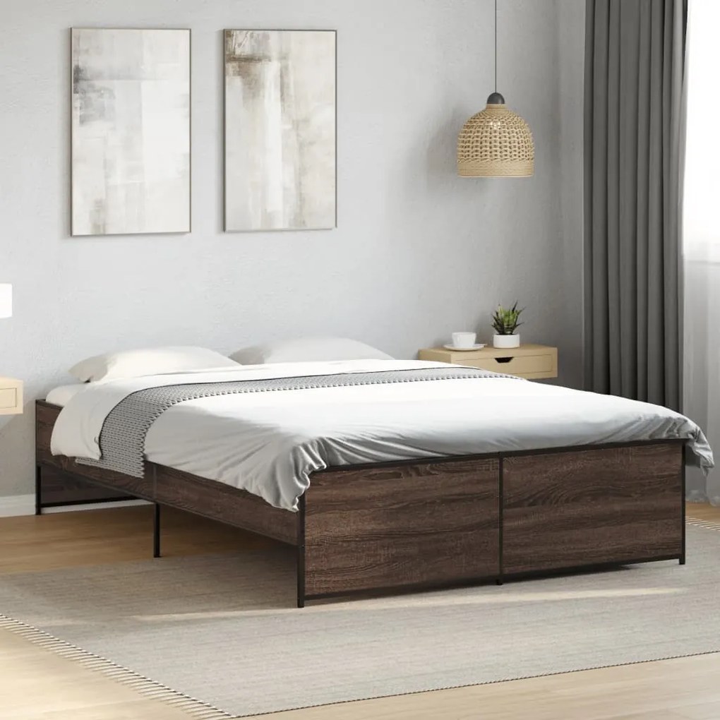 Giroletto rovere marrone 140x190cm in legno multistrato metallo
