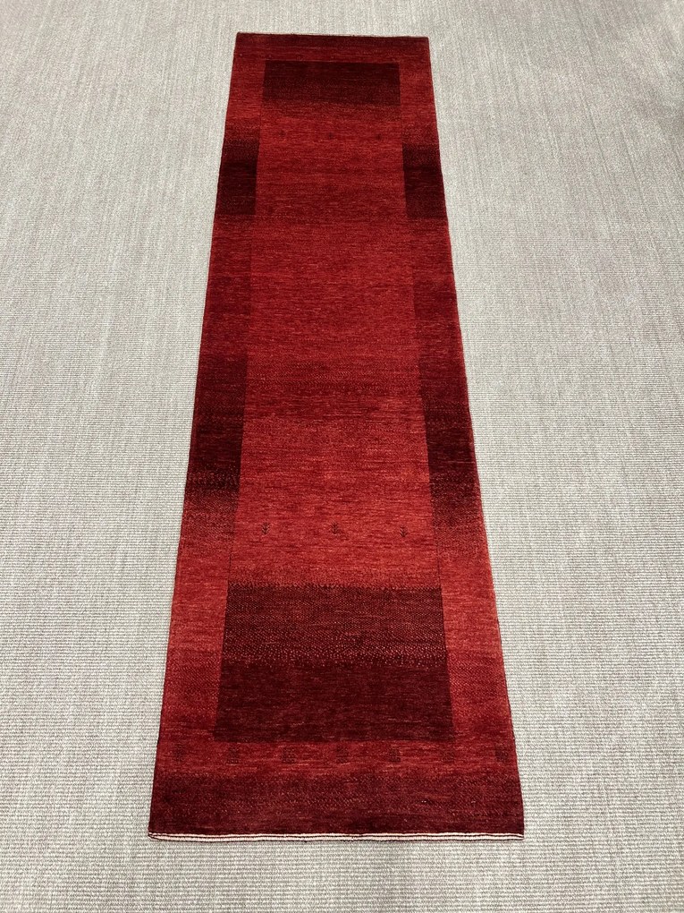 Loribaft Tappeto 80 x 290 Rosso (Iran) Annodato A Mano