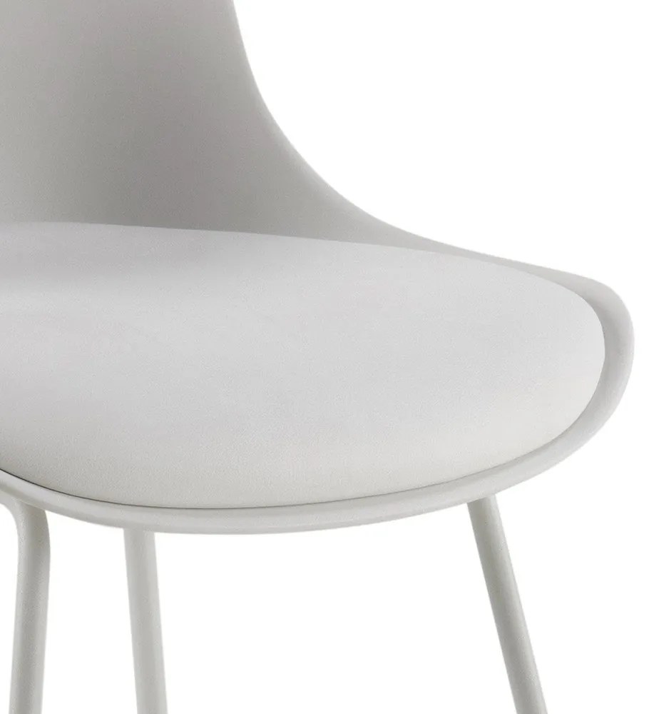 Sgabello da bar bianco (altezza della seduta 76 cm) Tina – Actona