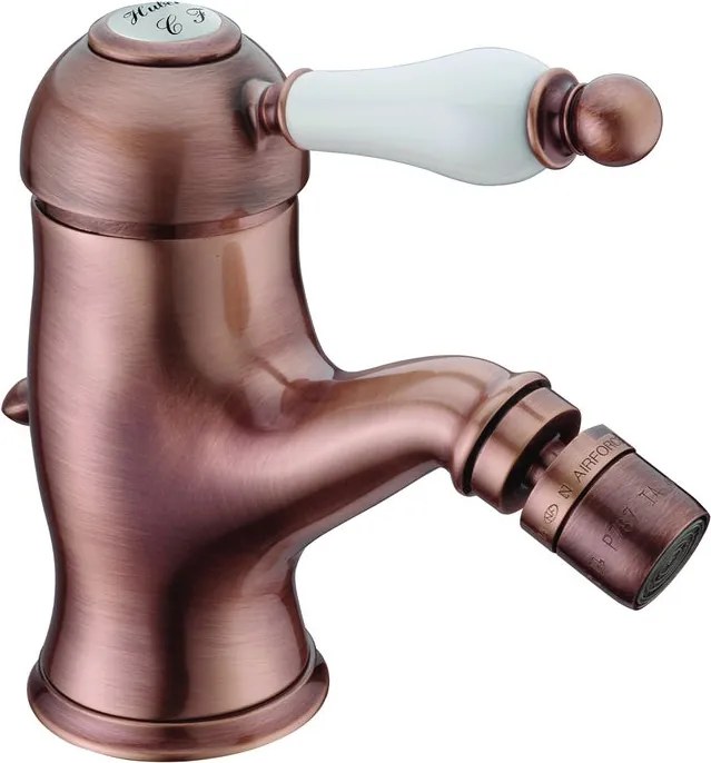 Rubinetto per bidet getto laminare cristallino OXFORD HUBER rame spazzolato satinato