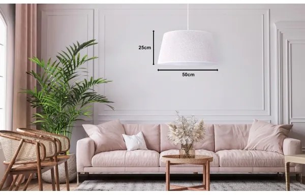 Duolla - Lampadario a sospensione con filo BOUCLE 1xE27/15W/230V diametro 50 cm bianco