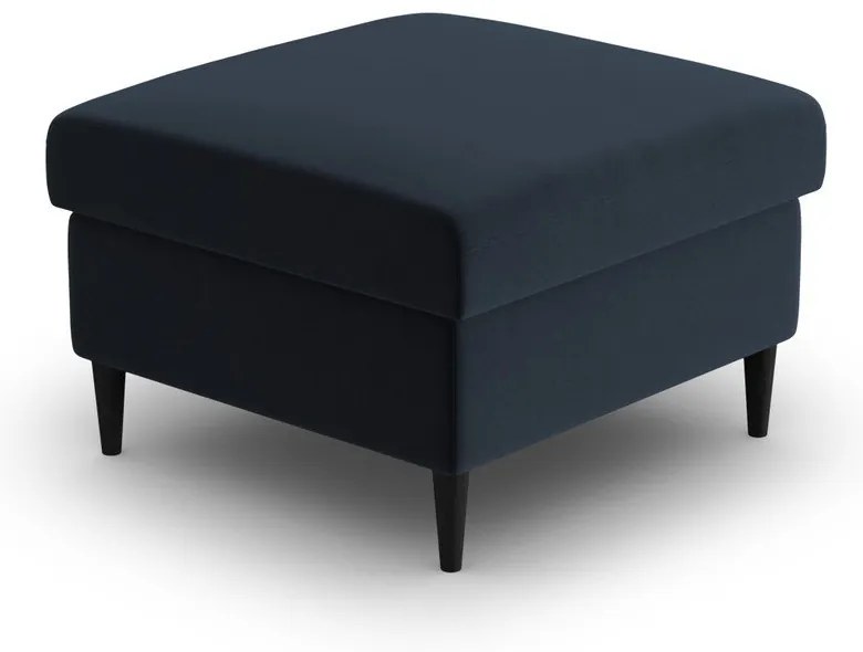 Poggiapiedi blu scuro con rivestimento in velluto Kyoto – Cosmopolitan Design