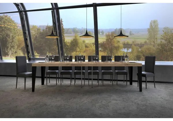 Consolle allungabile a 300 cm 14 Posti FLAME PREMIUM Quercia Natura
