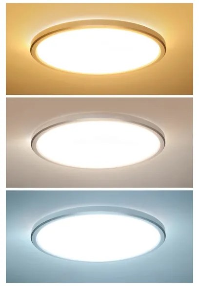 Solight WO826-LED Plafoniera da soffitto per bagno ACATE 24W/230V, 3000/4000/6000 K, Ø 29,3 cm, IP54