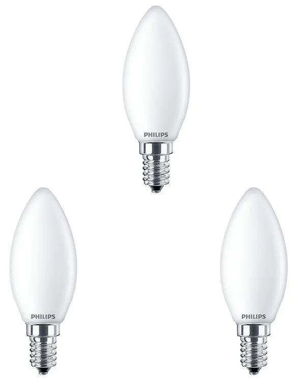 Philips - 3-pack Lampadina LED 2,2W Vetro Kerte (250lm) E14