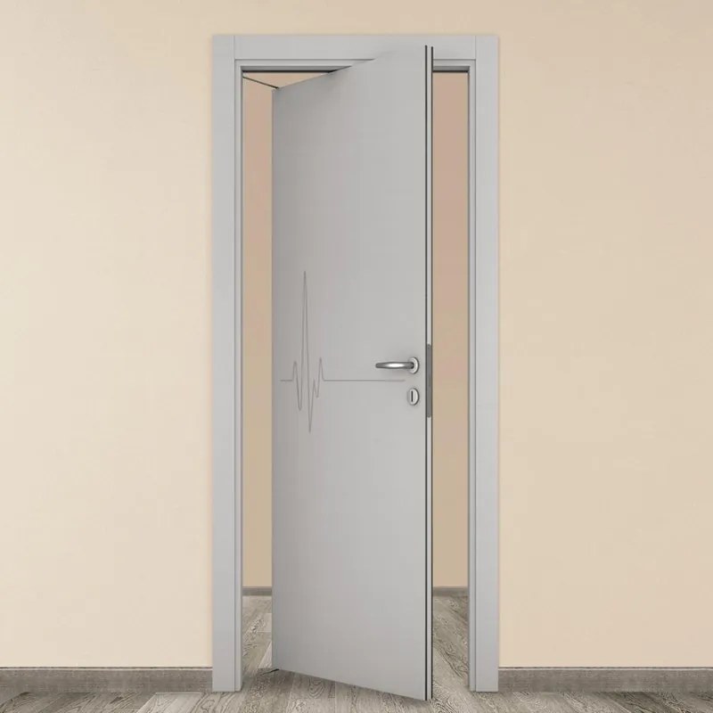 Porta rototraslante Heartbeat grigio L 80 x H 210 cm sinistra