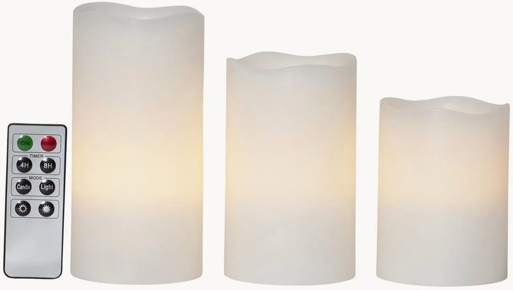 Set di 3 candele LED May con funzione timer e telecomando