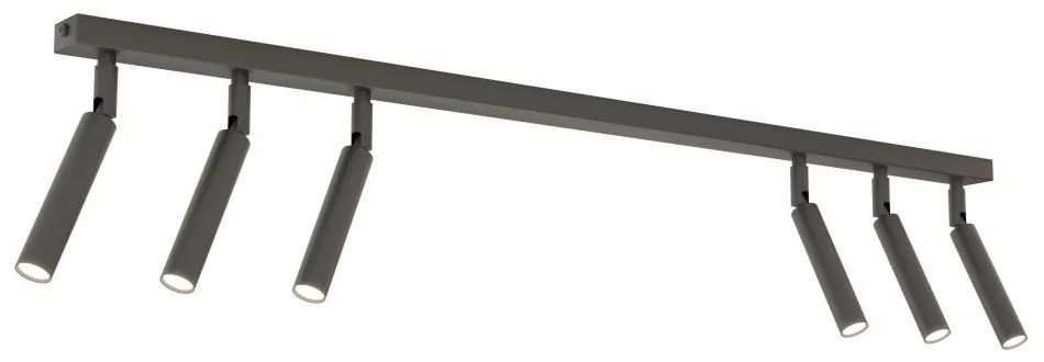 Lampadario Orientabile da soffitto IVI 6 Black Colore del corpo Nero