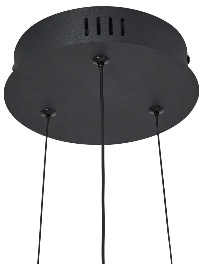 Lampada a sospensione di design nera e trasparente dimmerabile a 3 livelli - Scacrylic