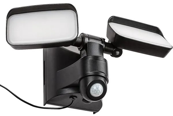 Rabalux 77091 - Lampada solare da parete LESZNO 2xLED/5W/3,7V IP54 nera