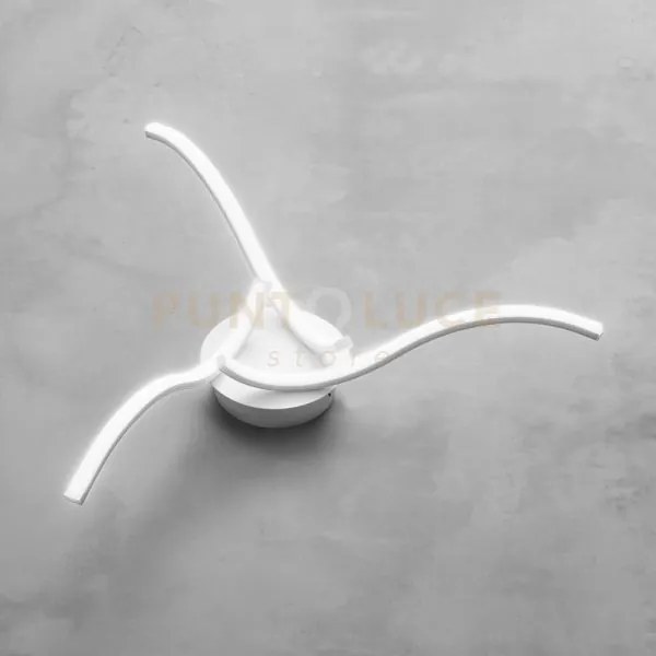 Tessa p/3 lampadario a soffitto a led 3000k  1300lm 23w alluminio e...