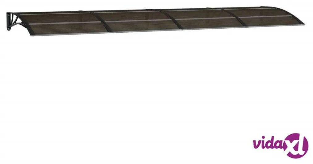 vidaXL Tettoia per Porta Nera 400x100 cm in Policarbonato