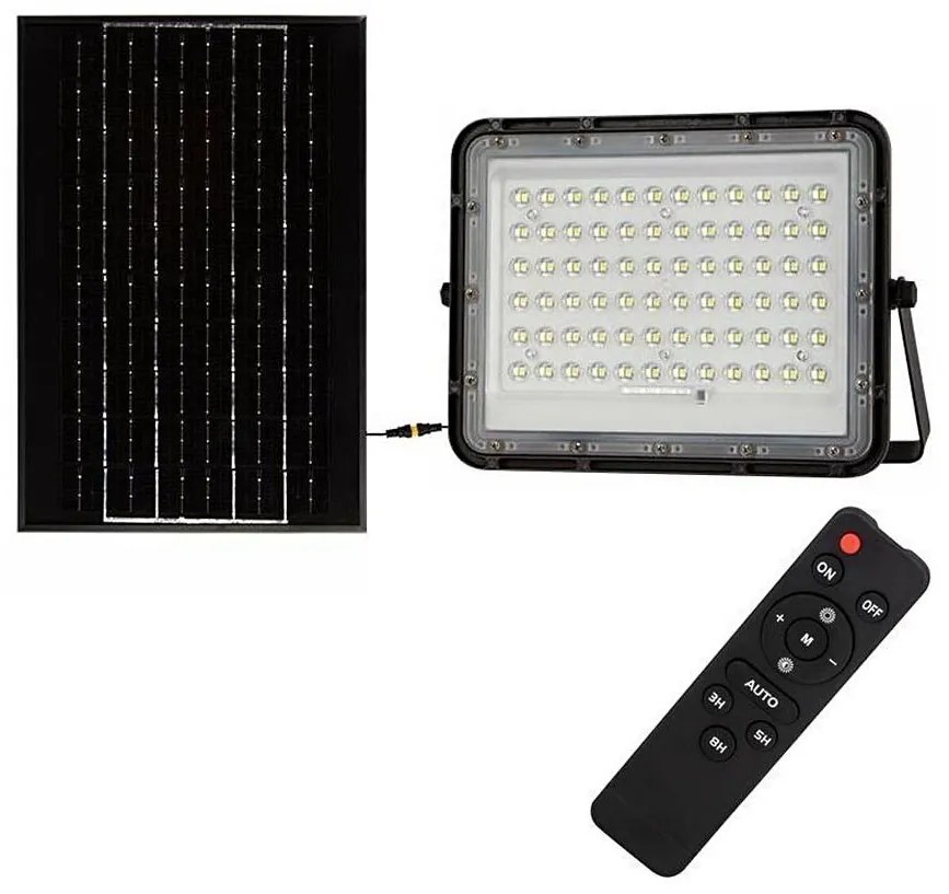 LED Proiettore solare da esterno LED/15W/3,2V IP65 4000K nero + +TC