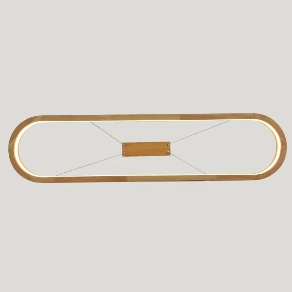 Brilagi - Lampada a sospensione con cavo LED UMEA WOOD LED/40W/230V 90x22 cm, legno di caucciù