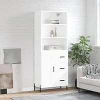 Credenza Bianca 69,5x34x180 cm in Legno Multistratocod mxl 101598