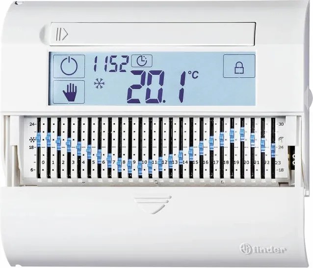 Cronotermostato digitale a parete FINDER 1C6190030101MMM bianco