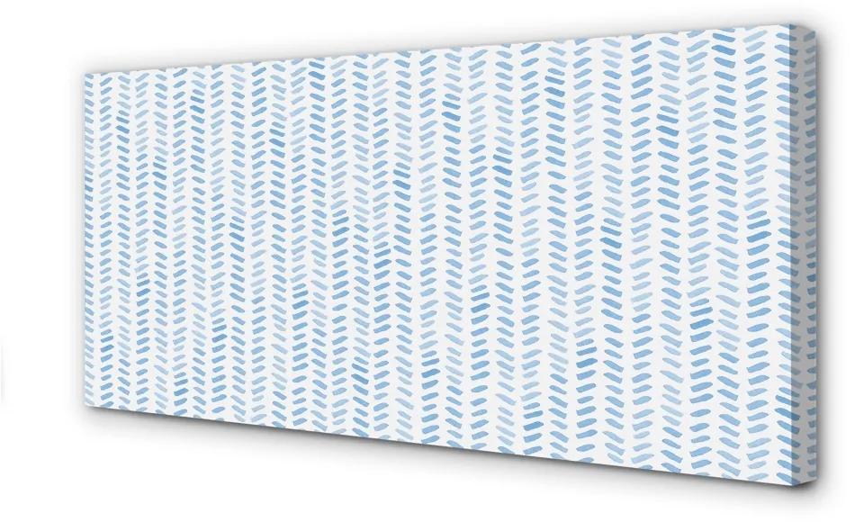 Quadro su tela Strisce blu di herringone 100x50 cm